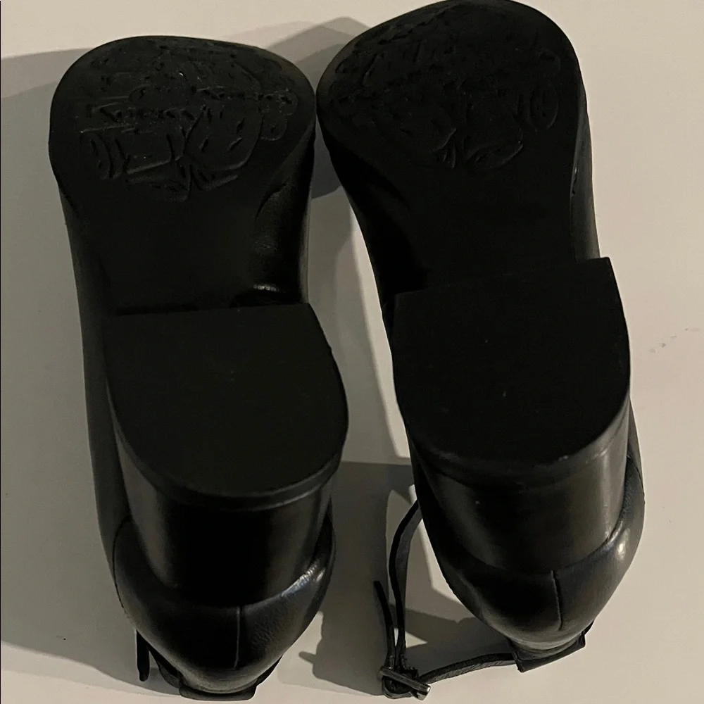 Kork-Ease Classic Black‎ Ankle Strap Heels. Size 8